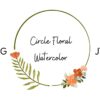 Circle Floral Frame Watercolor