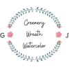 Greenery Wreath Frame Watercolor