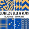 Blue and Peach Seamless