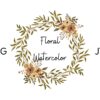 Floral Green Wreath Watercolor Frame