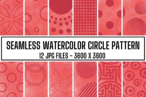 Red Watercolor Circle Pattern