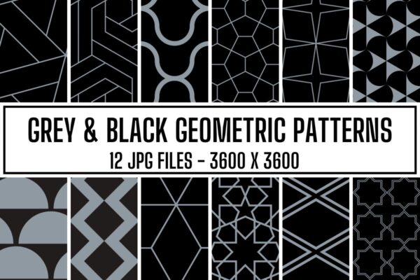 Grey & Black Geometric Patterns
