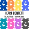 Heart Confetti Seamless Patterns