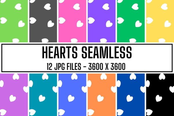 Hearts Seamless Digital Paper #2