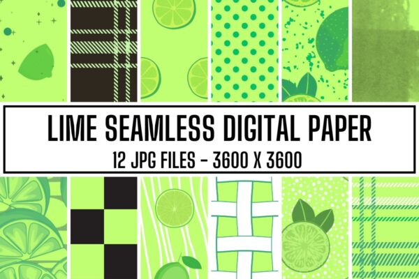 Lime Seamless Digital Paper