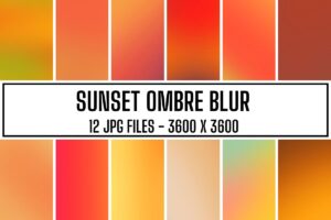 Sunset Ombre Blur Backgrounds