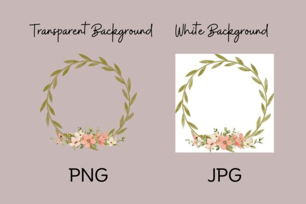 Delicate Floral Frame Greenery Design