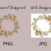 Floral Green Wreath Watercolor Frame