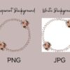 Floral Wreath Circle Frame