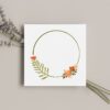 Circle Floral Frame Watercolor