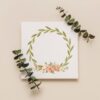 Delicate Floral Frame Greenery Design