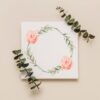 Floral Wreath Watercolor Frame