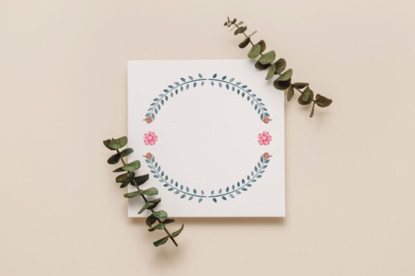 Greenery Wreath Frame Watercolor