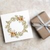Floral Green Wreath Watercolor Frame
