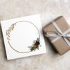 Gold Leaves Wreath Watercolor Frame