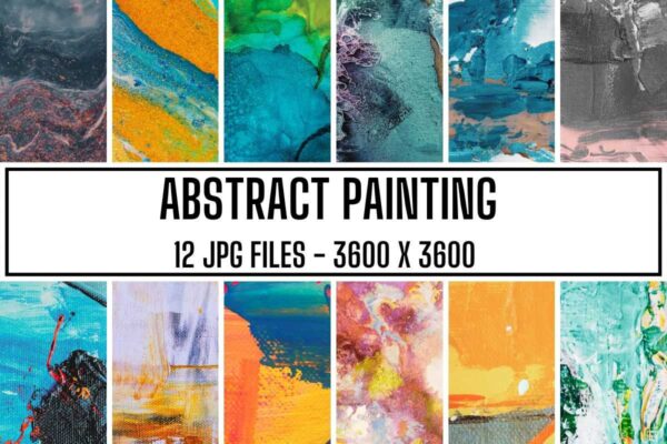 Abstract Painting Digital Paper #2