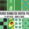Avocado Seamless Digital Paper, Fruit and Backgrounds