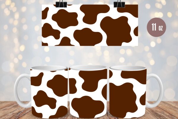 Brown Cow Skin Tumbler & Mug Wraps