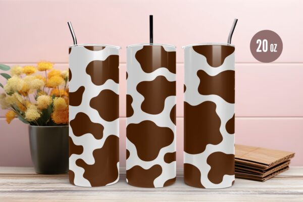 Brown Cow Skin Tumbler & Mug Wraps