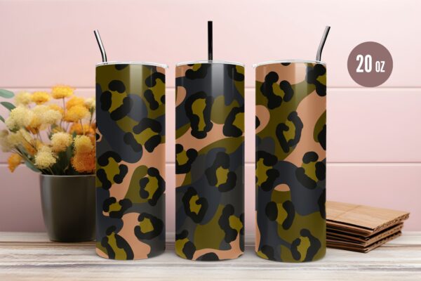 Camo Leopard Tumbler & Mug Wraps