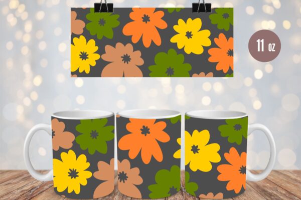 Colorful Flower Tumbler & Mug Wraps