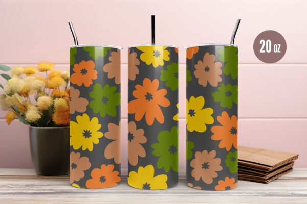 Colorful Flower Tumbler & Mug Wraps