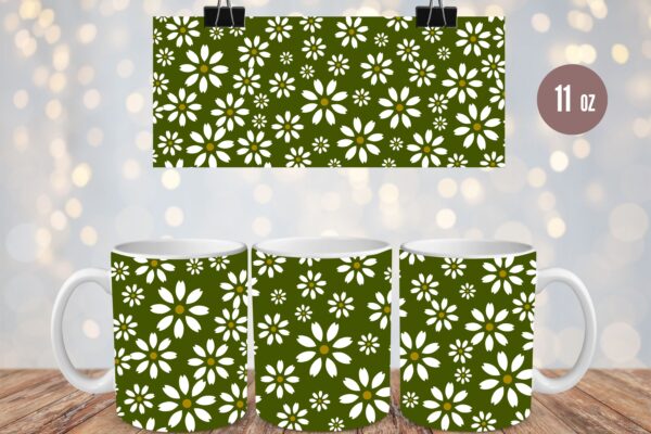 Daisy Flower Tumbler & Mug Wraps