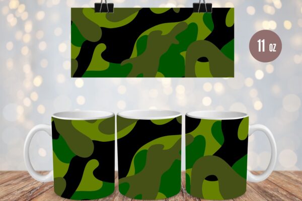 Green Camo Army Tumbler & Mug Wraps