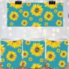 Teal Sunflower Tumbler & Mug Wraps