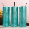 Turqouise Wooden Tumbler & Mug Wraps