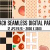 Peach Seamless Digital Paper