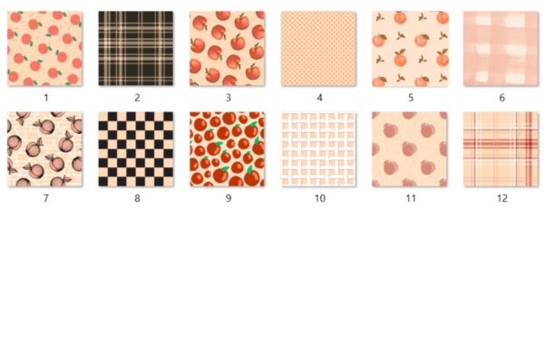 Peach Seamless Digital Paper