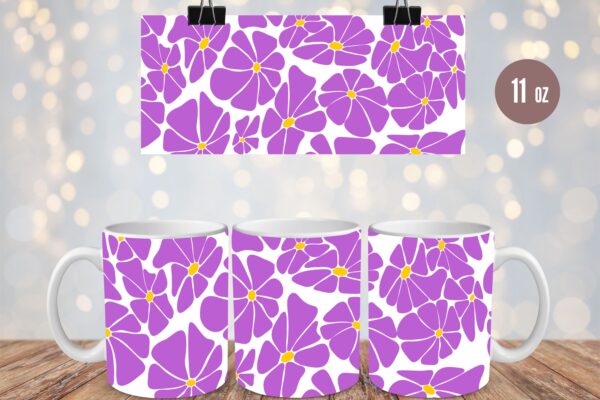 Violet Flower Tumbler & Mug Wraps